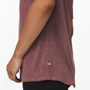 Lululemon between moments Purple maroon short sleeve Top